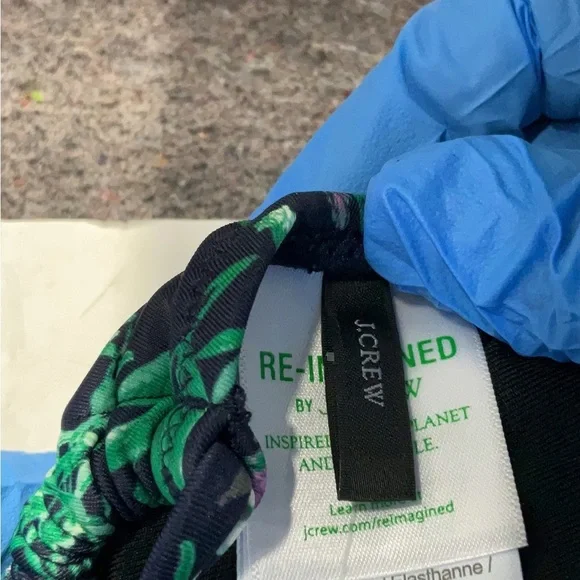 J.Crew Strappy String Bikini Top NWT Winter Garden Floral Size Large Swim - Picture 4 of 5